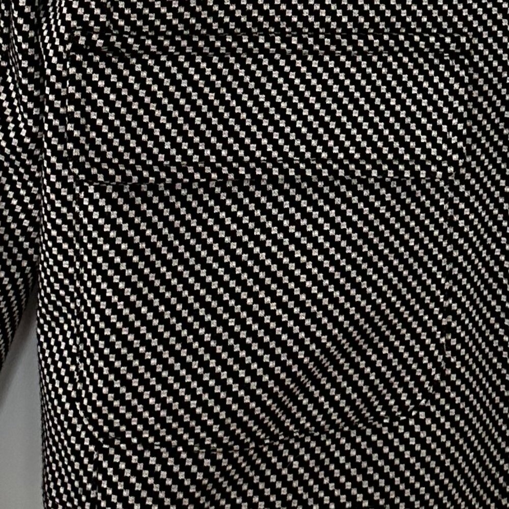 Max Studio Knit Textured Zip Up Jacket - Picture 3 of 6